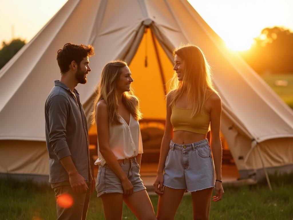 Amis devant un Tipi Eldorado Electrolapse