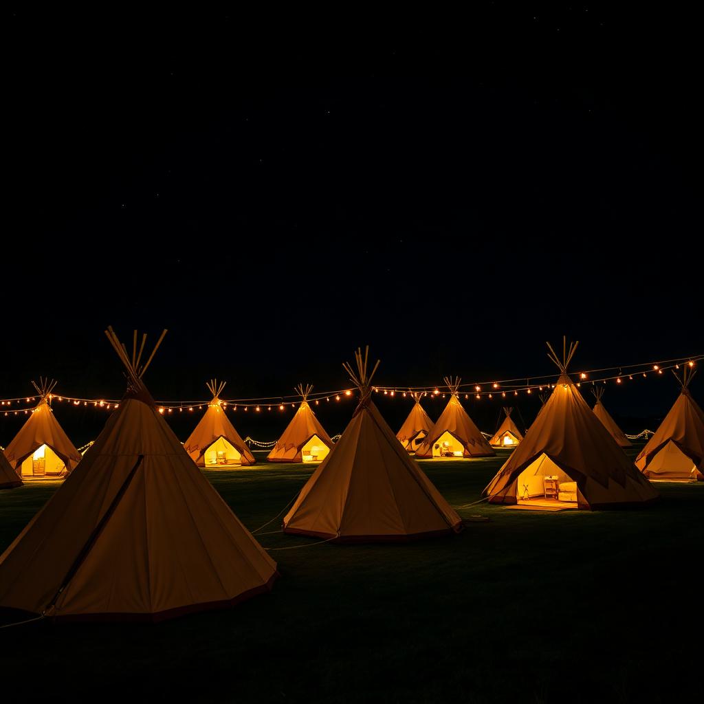 Village Tipis Eldorado de nuit